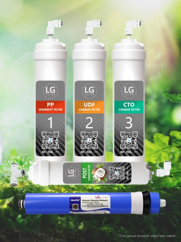 LG Ultra Su arıtma Filtresi 5 li set komple bakım LG Ultra Su arıtma Filtresi 5 li set komple bakım